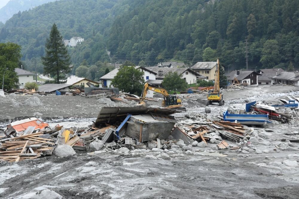 Der Bergsturz richtete grosse Zerstörungen an und forderte 8 Menschenleben